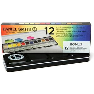 Daniel Smith - Watercolour Half Pan Box with 12 Pans - Waterverf Professionele Kwaliteit 12 Kleuren
