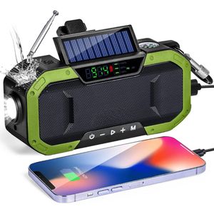 Noodradio Solar Opwindbaar - Noodradio Opwindbaar - Opwindbare Radio - Powerbank Zonne Energie