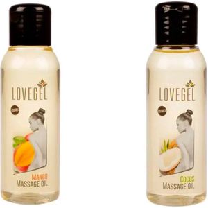 Lovegel - Erotisch massage olie - Mango + Kokos - 100 ml