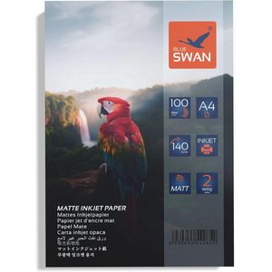A4 Mat Fotopapier 100 vellen 140 g/m² Dubbelzijdig Sneldrogend Hoogwaardige Afdrukkwaliteit