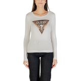 Guess - W5BI75 J1314 - T-shirt - Beige - Lange Mouwen - Ronde Hals