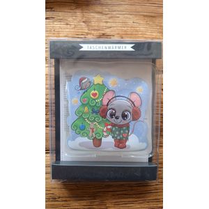 merkloze handwarmer - kerstboom - kerst - herbruikbaar muis met kerstboom