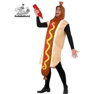 Hotdog-kostuum voor volwassenen - Verkleedkleding - One size
