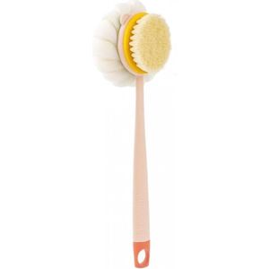Badborstel - Multifunctionele Reinigingsborstel - Rugborstel - Huidborstel - roze - 35 * 9.6cm - Bad/douche benodigdheden - Doucheborstels - kunststof