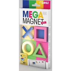 Magneet dahle mega mini 45x45mm assorti | Blister a 4 stuk | 6 stuks