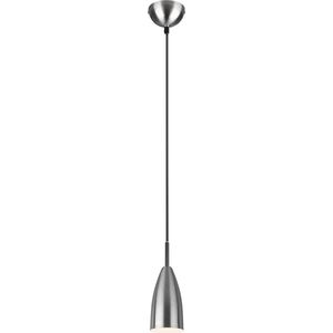 LED Hanglamp - Hangverlichting - Torna Farona - E14 Fitting - 1-lichts - Rond - Mat Nikkel - Aluminium