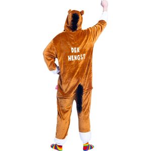 Paard onesie - dieren onesie - verkleedkleding - carnavalskleding - Carnaval kostuum - dames - heren – volwassenen - Dekhengst - Maat XL/XXL