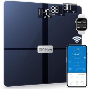 Weegschaal met lichaamsvet en spiermassa - WiFi - 13 lichaamswaarden voor uw gezondheid