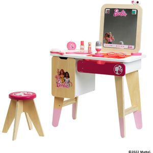 Klein Toys Barbie vlogger beauty meubel – gemaakt van MDF hout – met krukje – met veel accessoires