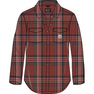 Carhartt Damen Hemd Fiber Series Flannel Shirt 107135 Spice Red-XS