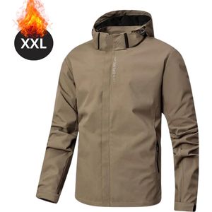 Livano Windjas Voor Heren - Parka - Lente & Herfst - Jas - Volwassen - Windjack - Windbreaker - Outdoor - Kaki - Maat S