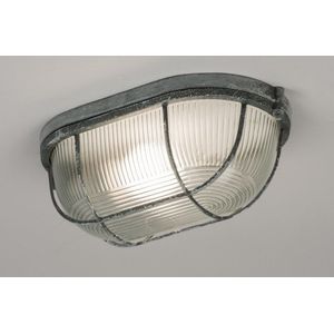 Lumidora Plafondlamp 72861 - Plafonniere - WORKER - E27 - Grijs - Betongrijs - Metaal - Badkamerlamp - ⌀ 30 cm