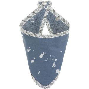 Nanami slab bandana - motief ijsschots - denim blue