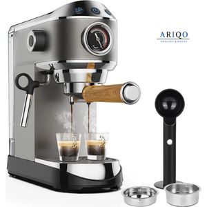 Ariqo Koffiemachines - Koffiemachine - Koffie Machine - Halfautomatisch - 20 bar - Met Steamer - 1.1 L - 220 V - 1450 W