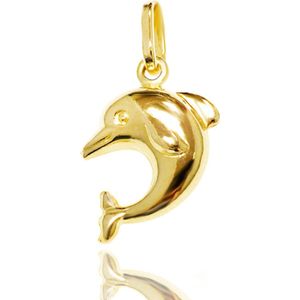 Juwelier Zwartevalk 14 karaat gouden dolfijn hanger - 14.102.056