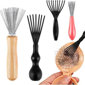 Haarborstel Reinigingsset - 4-delig Hark en Kam Schoonmaak Tools