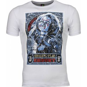 T-shirt - Chucky Poster Print - Wit