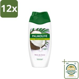 Palmolive Naturals - Douchecrème - Kokosnoot - 250 ml - Voordeelverpakking - 12 stuks - Verzorgend - Hydraterend