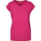 Build your Brand Ladies´ Extended Shoulder Tee BY021 - HIBISKUS PINK - L