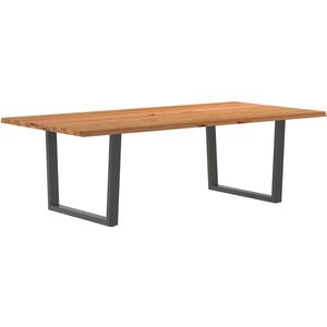 vidaXL - Eettafel - met - boomrand - 240x120x74 - cm - massief - hout - eiken