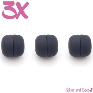 SilverAndCoco® - Hijab Magneten | Magneet voor Hoofddoek - Zwart (3 stuks) + opberg tasje
