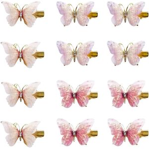 12 stuks kleurrijke vlinder-haarklemmen en haarspelden voor meisjes - haaraccessoires voor kinderen
