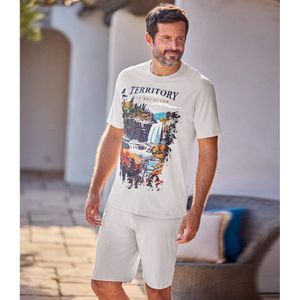 ATLAS FOR MEN - Zomerpyjama met ronde hals Nature - Heren - Verkrijgbaar in grote maten - L
