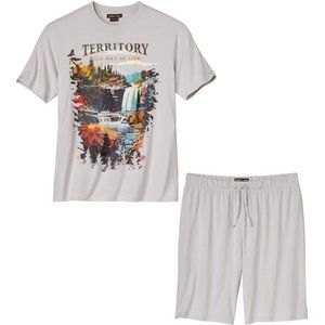 ATLAS FOR MEN - Zomerpyjama met ronde hals Nature - Heren - Verkrijgbaar in grote maten - L