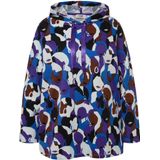 Angel of Style Angel of Style - Dames - Hoodie gezichten-print capuchon lange mouwen - Clematisblauw - Maat 44