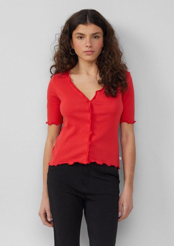 QS Gebreid vest  rood