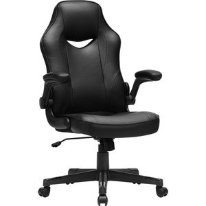 Rootz Bureaustoel - Bureaustoel - Ergonomische stoel - In hoogte verstelbaar - Hoge rugleuning - PU kunstleer - Schommelfunctie - Zwart - Multiplex frame - 75 cm x 64 cm x (110-120) cm - 14,6 kg - 150 kg Max. belasting