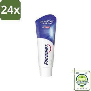 Prodent – Tandpasta – White System – Natuurlijk Witmakend – 75 ml - Voordeelverpakking - 24 stuks - Witte tanden - Tandenpoets