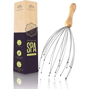 Hoofdmassage Spin met Houten Handvat voor Ontspanning en Optimale Bloedcirculatie