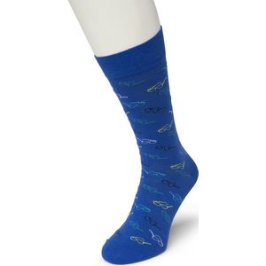 Bonnie Doon Heren Sokken met Brillen Print maat 40/46 Blauw - Thema Sokken - Opticiën - Cadeau Sokken - Word je Happy en vrolijk van - Zacht Katoen met Gladde Teennaad - Comfortabel - Perfect Cadeau - Turkish Sea - BT992111.383