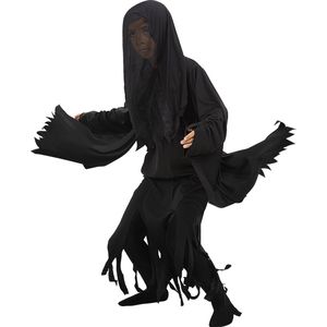 Funidelia | Dementor kostuum Harry Potter voor jongens - Schurken, Tovenaars, Films & Series, Hogwarts - Kostuum voor kinderen Accessoire verkleedkleding en rekwisieten voor Halloween, carnaval & feesten - Maat 122 - 134 cm - Zwart