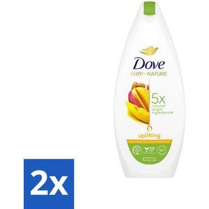 2 x Dove Care By Nature - Uplifting - Douchegel - Mangoboter & Almond Extract - 225 ml - Douchegel - Dove - Mangoboter - Amandelextract - Hydraterend