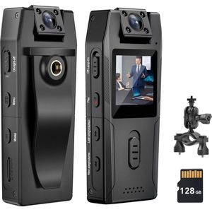 DD Bodycam - Action Cam - Bewegingsdetectie - HD 1080P - 16x16x6cm - Zwart