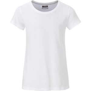 James and Nicholson Meisjes Basic T-Shirt (Wit)