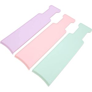 Hair Highlighting Tools - 3Pcs Hair Dye Color Board for Comb Highlights Balayage Board - Curved Comb Teeth Widening Foiling Board .