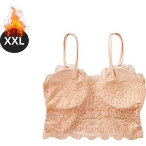 Livano BH Zonder Beugel - Zonder Bandjes - Push-up Bh's - Comfort Beha - Comfortabel - Beige - Maat XXL