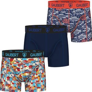 Bamboe Boxershorts Heren | Maat XL | Gaubert | Trendy Felle Kleuren | 3 Stuks | Zeilboot en Bloemen