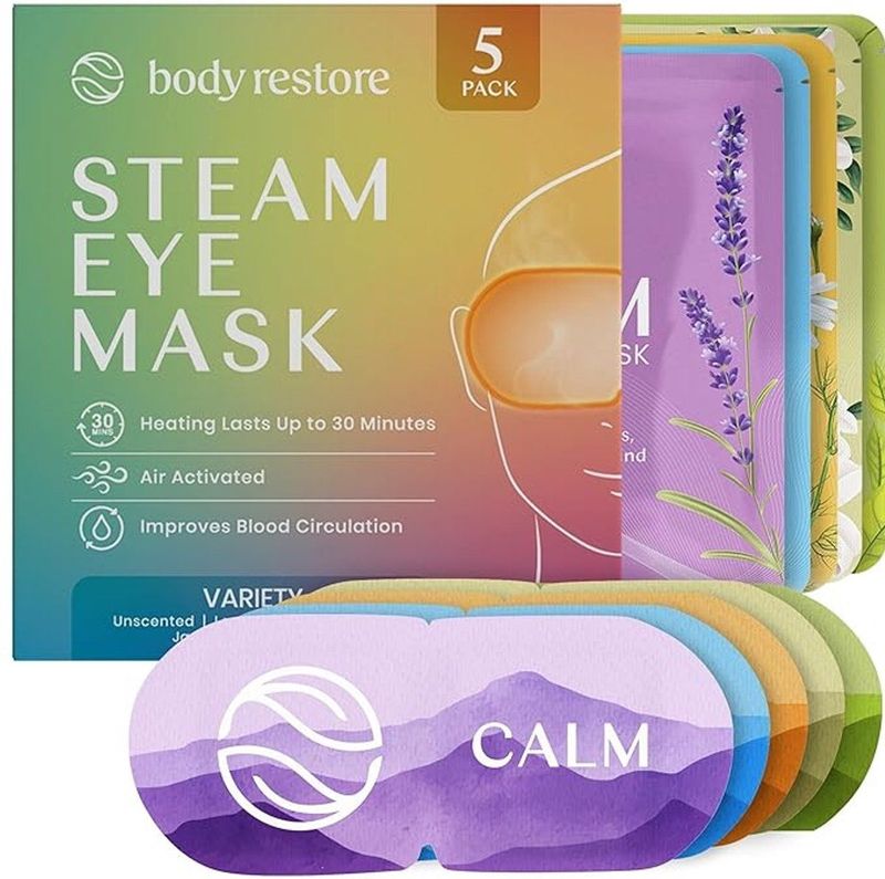 Body Restore - Stoom Oogmasker - 5 Stuks - Zelfverwarmend Warm Kompres Voor Ogen