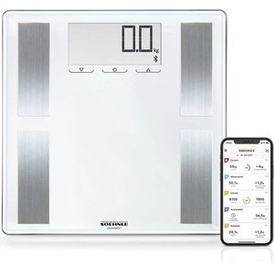 Digitale Personenweegschaal met Bluetooth en Lichaamsanalyse - BIA Weegschaal met Groot LCD-Display