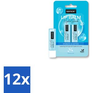 12 x Sence Lippenbalsem Normaal Hydro Shock 2 stuks per verpakking - Lippenbalsem - Lippenverzorging - Droge Lippen - Gevoelige Lippen - Lippen Beschermen