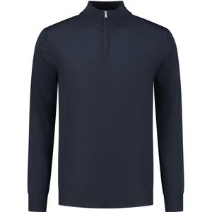 GENTS - Halfzip merinoblend - Polyblend - Navy Blauw - Maat 3XL/3XL