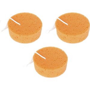 Rojafit Bad- en Douche Spons - Voordeelset 3 Stuks - Oranje- Afmeting: Ø 12 cm x 4 cm.!!