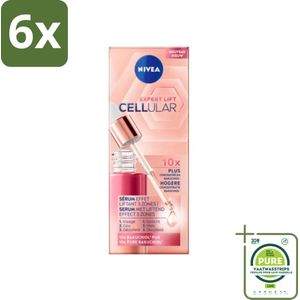 NIVEA - Gezichtsserum - CELLular Expert Lift - Met Bakuchiol - Liftend effect - Alternatief voor Retinol - Voor alle huidtypen - 30 ml - Voordeelverpakking - 6 stuks - NIVEA CELLular Expert - Anti-aging serum