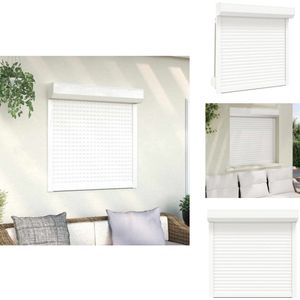 vidaXL Rolluik - Rolluiken - Jaloezieën - Jaloezieën - Rolluik 100x100 cm aluminium wit