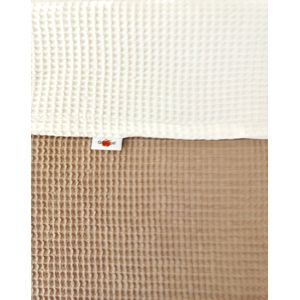 Oogappel Dubbele Wafelstof Wiegdeken 75x100 cm Donker Beige-Bruin-Ecru