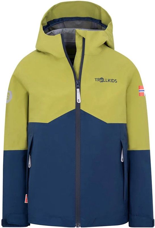 Trollkids - Gjende - Regenjas - Blauw - 3 Laags, Waterdicht, Verstelbare Capuchon, Reflecterende Details